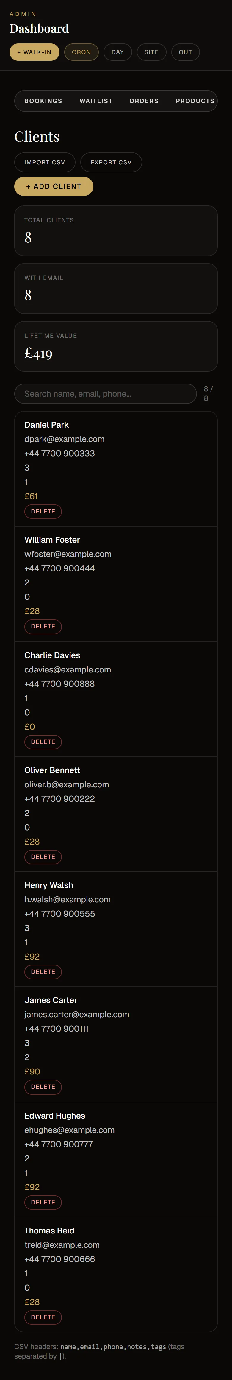 Clients directory
