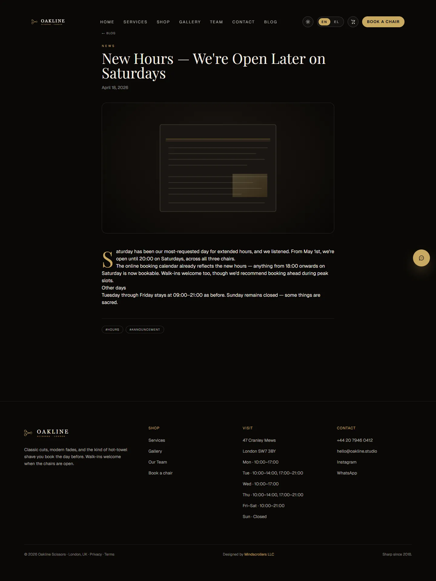 Blog article