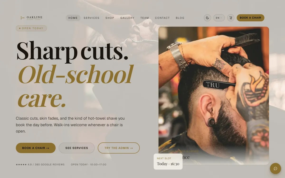 Buklot booking website and admin preview